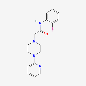 N-(2-fluorophenyl)-2-[4-(2-pyridinyl)-1-piperazinyl]acetamide