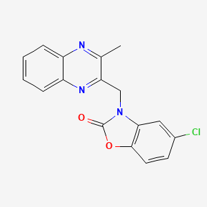 5-chloro-3-[(3-methyl-2-quinoxalinyl)methyl]-1,3-benzoxazol-2(3H)-one