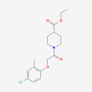 molecular formula C17H22ClNO4 B5662663 ethyl 1-[(4-chloro-2-methylphenoxy)acetyl]-4-piperidinecarboxylate 
