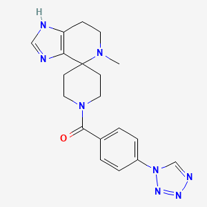 molecular formula C19H22N8O B5662679 5-methyl-1'-[4-(1H-tetrazol-1-yl)benzoyl]-1,5,6,7-tetrahydrospiro[imidazo[4,5-c]pyridine-4,4'-piperidine] 