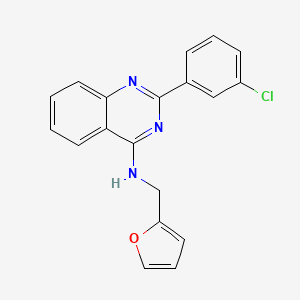 molecular formula C19H14ClN3O B5662691 2-(3-chlorophenyl)-N-(2-furylmethyl)-4-quinazolinamine 