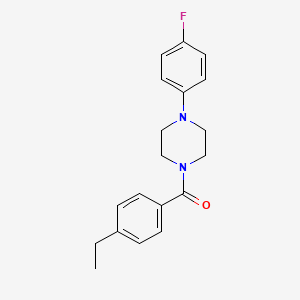 molecular formula C19H21FN2O B5662701 (4-ethylphenyl)[4-(4-fluorophenyl)piperazino]methanone 