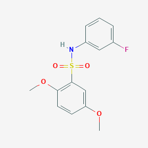 molecular formula C14H14FNO4S B5662707 N-(3-fluorophenyl)-2,5-dimethoxybenzenesulfonamide 