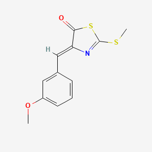 molecular formula C12H11NO2S2 B5662713 4-(3-methoxybenzylidene)-2-(methylthio)-1,3-thiazol-5(4H)-one 