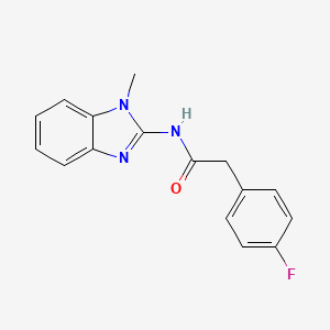 molecular formula C16H14FN3O B5662717 2-(4-fluorophenyl)-N-(1-methyl-1H-benzimidazol-2-yl)acetamide 