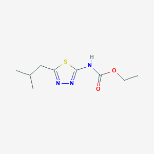 molecular formula C9H15N3O2S B5662723 ethyl (5-isobutyl-1,3,4-thiadiazol-2-yl)carbamate CAS No. 5322-04-3