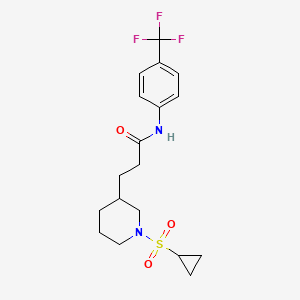 3-[1-(cyclopropylsulfonyl)piperidin-3-yl]-N-[4-(trifluoromethyl)phenyl]propanamide