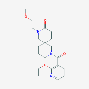 molecular formula C20H29N3O4 B5662790 8-[(2-ethoxypyridin-3-yl)carbonyl]-2-(2-methoxyethyl)-2,8-diazaspiro[5.5]undecan-3-one 