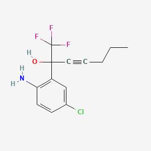 2-(2-Amino-5-chlorophenyl)-1,1,1-trifluorohept-3-yn-2-ol