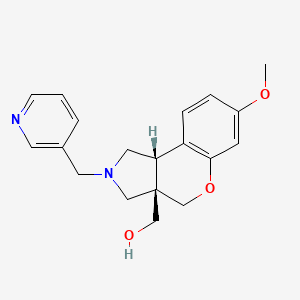 molecular formula C19H22N2O3 B5662811 [(3aS*,9bS*)-7-methoxy-2-(pyridin-3-ylmethyl)-1,2,3,9b-tetrahydrochromeno[3,4-c]pyrrol-3a(4H)-yl]methanol 