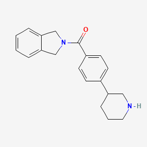 molecular formula C20H22N2O B5662819 2-(4-piperidin-3-ylbenzoyl)isoindoline 