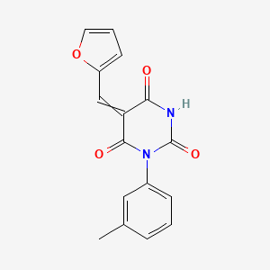 molecular formula C16H12N2O4 B5662830 5-(2-furylmethylene)-1-(3-methylphenyl)-2,4,6(1H,3H,5H)-pyrimidinetrione 
