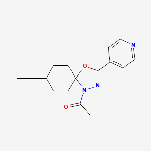 1-acetyl-8-tert-butyl-3-(4-pyridinyl)-4-oxa-1,2-diazaspiro[4.5]dec-2-ene