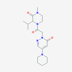 molecular formula C19H29N5O3 B5662837 2-[2-(2-isopropyl-4-methyl-3-oxopiperazin-1-yl)-2-oxoethyl]-5-piperidin-1-ylpyridazin-3(2H)-one 