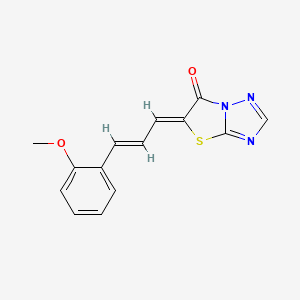 molecular formula C14H11N3O2S B5662840 5-[3-(2-methoxyphenyl)-2-propen-1-ylidene][1,3]thiazolo[3,2-b][1,2,4]triazol-6(5H)-one 