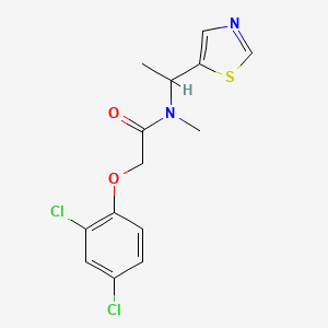 molecular formula C14H14Cl2N2O2S B5662860 2-(2,4-dichlorophenoxy)-N-methyl-N-[1-(1,3-thiazol-5-yl)ethyl]acetamide 