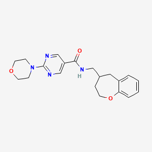 molecular formula C20H24N4O3 B5662873 2-morpholin-4-yl-N-(2,3,4,5-tetrahydro-1-benzoxepin-4-ylmethyl)pyrimidine-5-carboxamide 