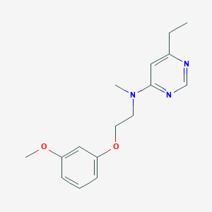 molecular formula C16H21N3O2 B5662879 6-ethyl-N-[2-(3-methoxyphenoxy)ethyl]-N-methylpyrimidin-4-amine 