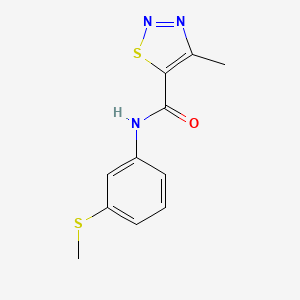 molecular formula C11H11N3OS2 B5662888 4-methyl-N-[3-(methylthio)phenyl]-1,2,3-thiadiazole-5-carboxamide 