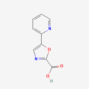 molecular formula C9H6N2O3 B566289 5-(吡啶-2-基)噁唑-2-羧酸 CAS No. 1220039-53-1