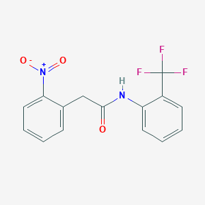 molecular formula C15H11F3N2O3 B5662898 2-(2-nitrophenyl)-N-[2-(trifluoromethyl)phenyl]acetamide 