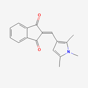 molecular formula C17H15NO2 B5662917 2-[(1,2,5-trimethyl-1H-pyrrol-3-yl)methylene]-1H-indene-1,3(2H)-dione 