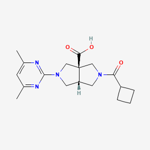 (3aS*,6aS*)-2-(cyclobutylcarbonyl)-5-(4,6-dimethylpyrimidin-2-yl)hexahydropyrrolo[3,4-c]pyrrole-3a(1H)-carboxylic acid