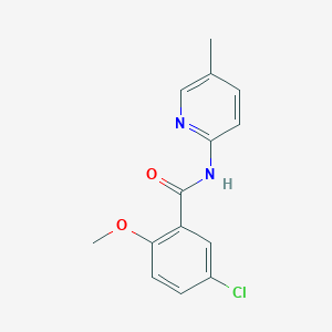 molecular formula C14H13ClN2O2 B5662945 5-chloro-2-methoxy-N-(5-methyl-2-pyridinyl)benzamide 