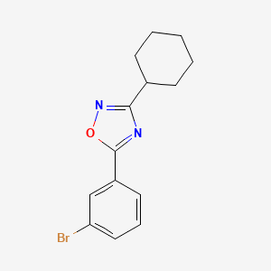 molecular formula C14H15BrN2O B5662988 5-(3-bromophenyl)-3-cyclohexyl-1,2,4-oxadiazole 