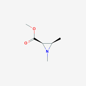 molecular formula C6H11NO2 B056630 Methyl (2R,3R)-1,3-dimethylaziridine-2-carboxylate CAS No. 113472-72-3