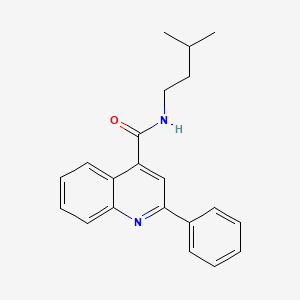 molecular formula C21H22N2O B5663027 N-(3-methylbutyl)-2-phenyl-4-quinolinecarboxamide 