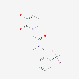 molecular formula C17H17F3N2O3 B5663042 2-(3-methoxy-2-oxopyridin-1(2H)-yl)-N-methyl-N-[2-(trifluoromethyl)benzyl]acetamide 