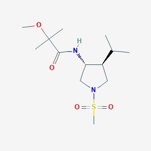 molecular formula C13H26N2O4S B5663047 N-[(3R*,4S*)-4-isopropyl-1-(methylsulfonyl)-3-pyrrolidinyl]-2-methoxy-2-methylpropanamide 