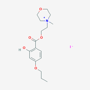 molecular formula C17H26INO5 B5663048 4-{2-[(2-hydroxy-4-propoxybenzoyl)oxy]ethyl}-4-methylmorpholin-4-ium iodide 