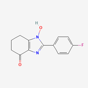 molecular formula C13H11FN2O2 B5663052 2-(4-FLUOROPHENYL)-1-HYDROXY-6,7-DIHYDRO-5H-1,3-BENZODIAZOL-4-ONE 