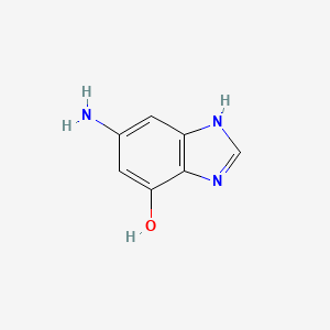 molecular formula C7H7N3O B566310 6-amino-1H-benzo[d]imidazol-4-ol CAS No. 100868-28-8