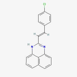 molecular formula C19H13ClN2 B5663112 2-[2-(4-chlorophenyl)vinyl]-1H-perimidine 