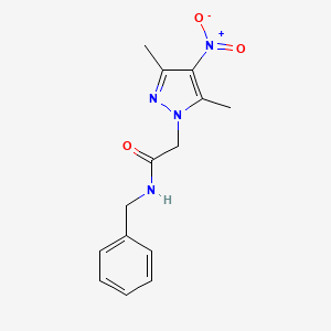 molecular formula C14H16N4O3 B5663117 N-benzyl-2-(3,5-dimethyl-4-nitro-1H-pyrazol-1-yl)acetamide 