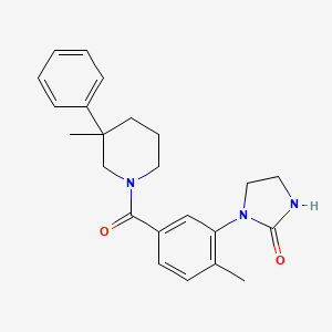 molecular formula C23H27N3O2 B5663118 1-{2-methyl-5-[(3-methyl-3-phenylpiperidin-1-yl)carbonyl]phenyl}imidazolidin-2-one 