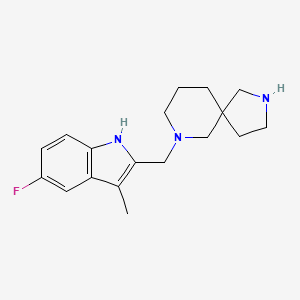 molecular formula C18H24FN3 B5663164 7-[(5-fluoro-3-methyl-1H-indol-2-yl)methyl]-2,7-diazaspiro[4.5]decane dihydrochloride 