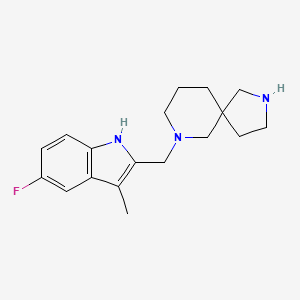 7-[(5-fluoro-3-methyl-1H-indol-2-yl)methyl]-2,7-diazaspiro[4.5]decane dihydrochloride