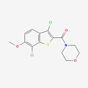 molecular formula C14H13Cl2NO3S B5663189 4-[(3,7-dichloro-6-methoxy-1-benzothien-2-yl)carbonyl]morpholine 