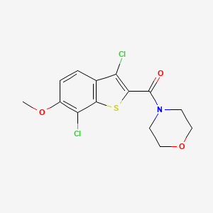 (3,7-DICHLORO-6-METHOXY-1-BENZOTHIOPHEN-2-YL)(MORPHOLINO)METHANONE