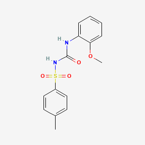 molecular formula C15H16N2O4S B5663190 N-{[(2-methoxyphenyl)amino]carbonyl}-4-methylbenzenesulfonamide 