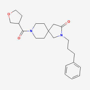 molecular formula C22H30N2O3 B5663204 2-(3-phenylpropyl)-8-(tetrahydro-3-furanylcarbonyl)-2,8-diazaspiro[4.5]decan-3-one 
