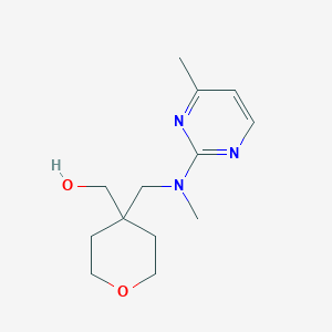 molecular formula C13H21N3O2 B5663205 (4-{[methyl(4-methylpyrimidin-2-yl)amino]methyl}tetrahydro-2H-pyran-4-yl)methanol 