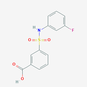 molecular formula C13H10FNO4S B5663236 3-{[(3-fluorophenyl)amino]sulfonyl}benzoic acid 