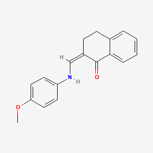 molecular formula C18H17NO2 B5663238 2-{[(4-methoxyphenyl)amino]methylene}-3,4-dihydro-1(2H)-naphthalenone 