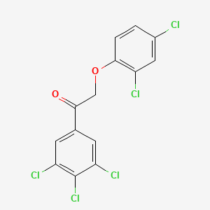 molecular formula C14H7Cl5O2 B5663259 2-(2,4-dichlorophenoxy)-1-(3,4,5-trichlorophenyl)ethanone 