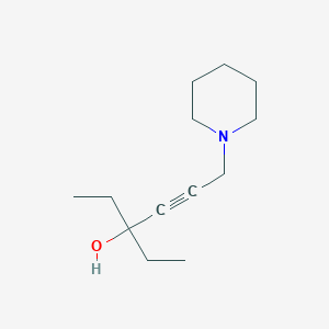 molecular formula C13H23NO B5663262 3-ethyl-6-(1-piperidinyl)-4-hexyn-3-ol 